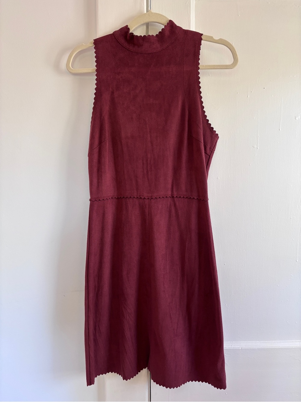 Altar’d State Mock Neck Burgundy Dress